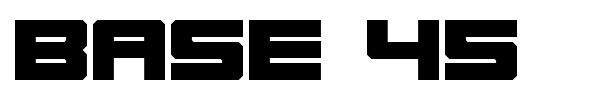 Base 45 font preview
